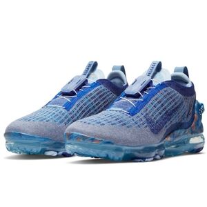 Nike Air VaporMax Flyknit Stone Blue Tennis Shoes 9